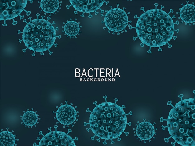 Arrière-plan de conception de bactéries microscopiques