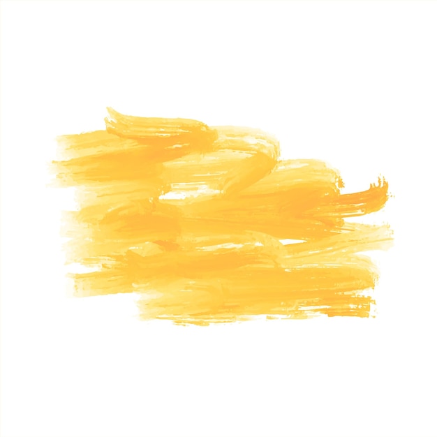 Vecteur gratuit arrière-plan de conception de coup de pinceau à aquarelle jaune abstrait