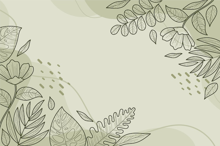 Vecteur gratuit arrière-plan de conception linéaire floral