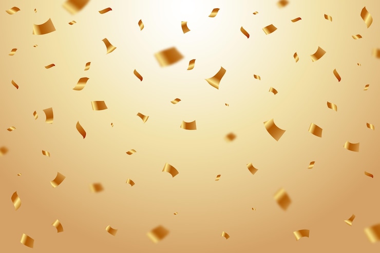 Vecteur gratuit arrière-plan de confetti doré réaliste