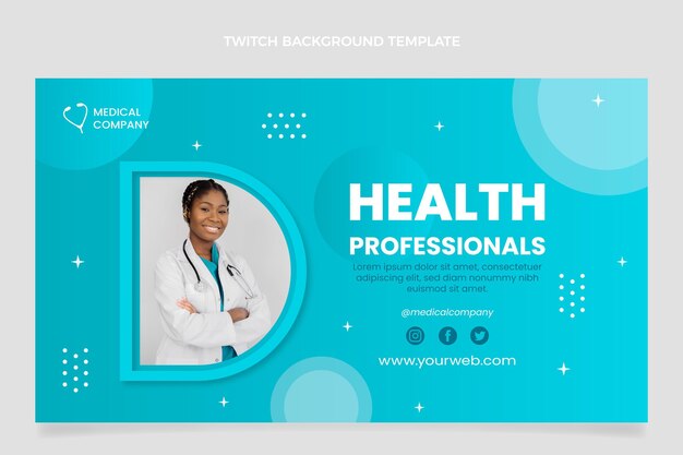 Arrière-plan de contractions médicales en gradient