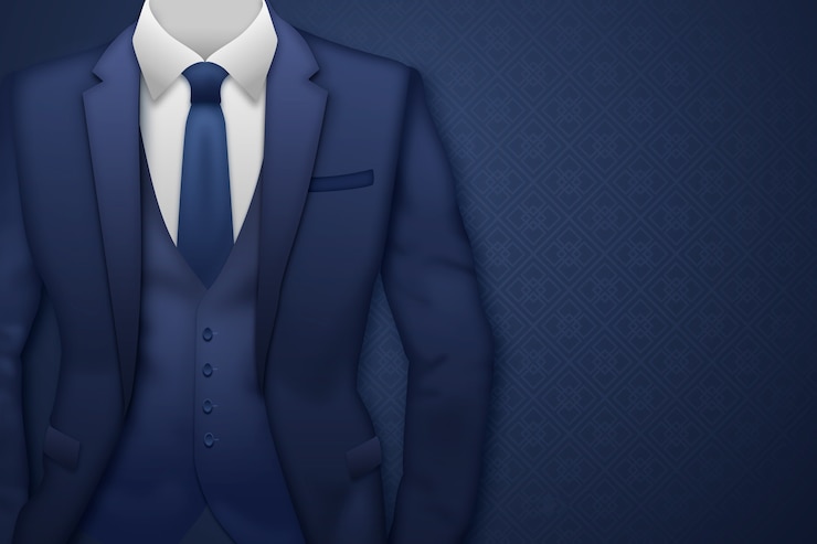 Vecteur gratuit arrière-plan de costume de luxe réaliste