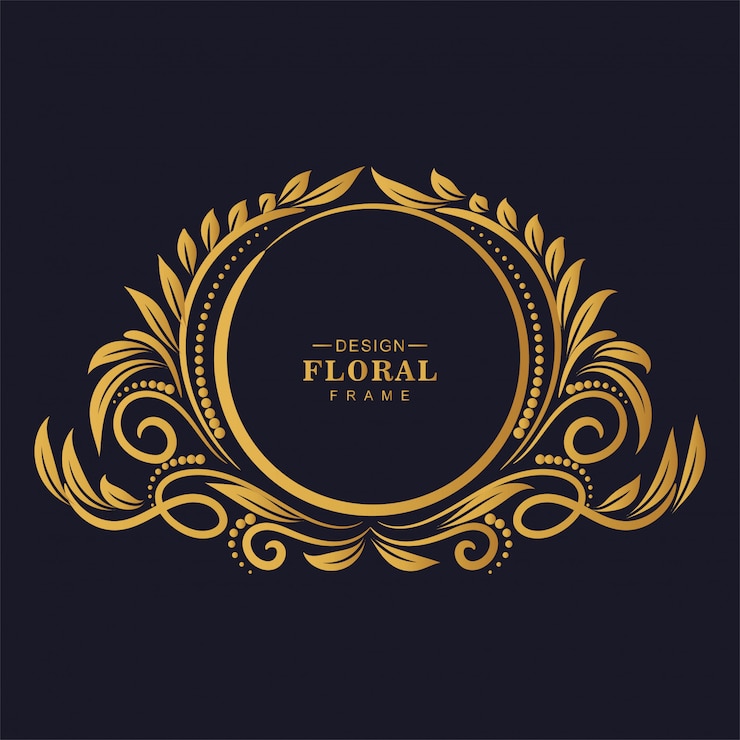 Vecteur gratuit arrière-plan décoratif floral ornemental doré