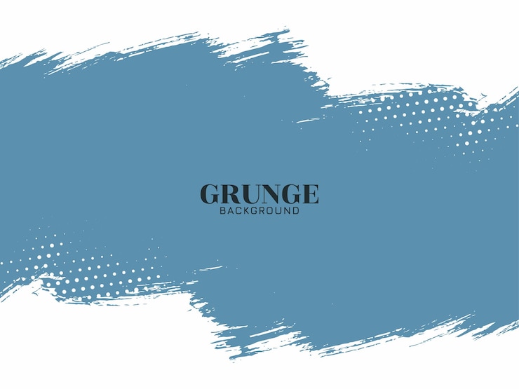 Vecteur gratuit arrière-plan décoratif de texture grunge avec un coup de pinceau bleu clair rétro