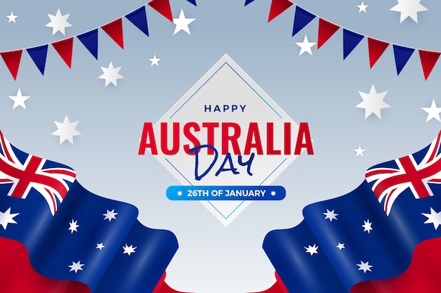 Arrière-plan Dégradé Pour La Fête Nationale Australienne