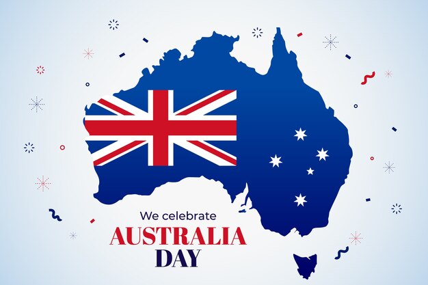 Vecteur gratuit arrière-plan dégradé pour la fête nationale australienne