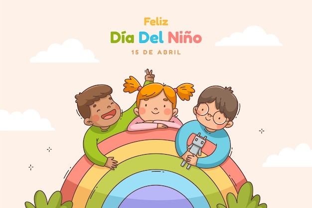 Vecteur gratuit arrière-plan dessiné à la main par dia del nino