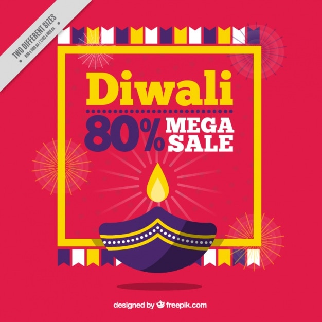 Vecteur gratuit arrière-plan de diwali de vente spéciale