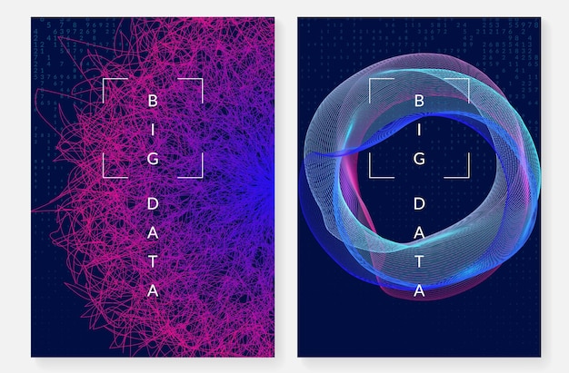 Arrière-plan De Données Volumineuses Technologie De Visualisation Artificielle Dans