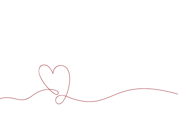 Vecteur gratuit arrière-plan du cœur de la calligraphie à lignes minces