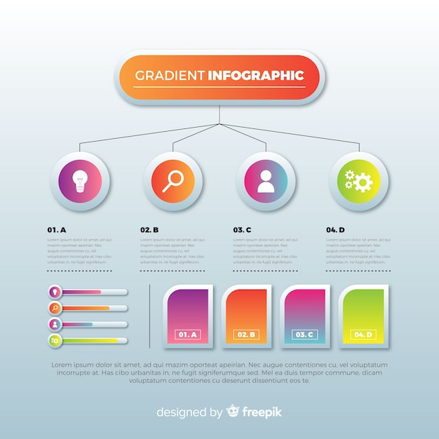 Vecteur gratuit arrière-plan du modèle infographique plat