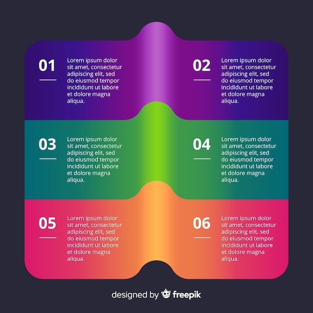 Arrière-plan Du Modèle Infographique Plat