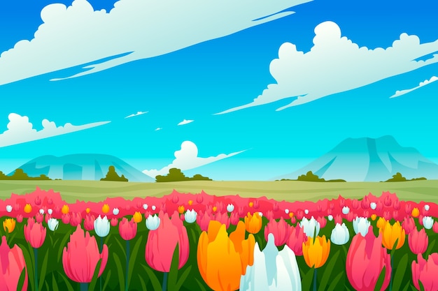 Arrière-plan du paysage rural en gradient