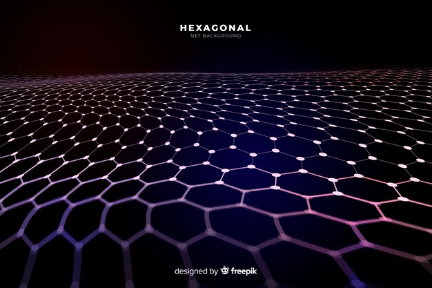 Arrière-plan du réseau hexagonal futuriste