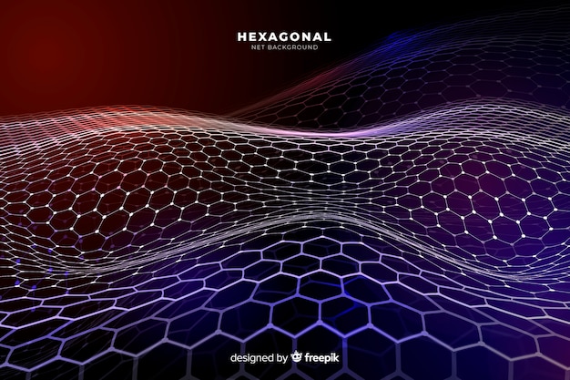 Arrière-plan du réseau hexagonal futuriste