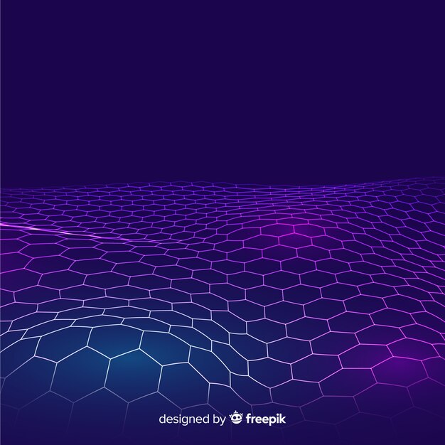 Arrière-plan du réseau hexagonal futuriste