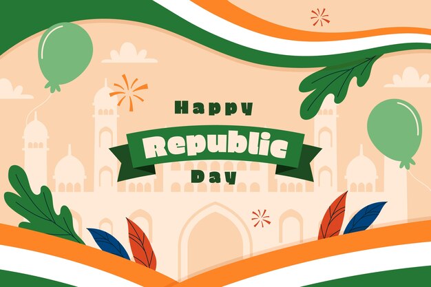 Arrière-plan de la fête nationale indienne du jour de la République