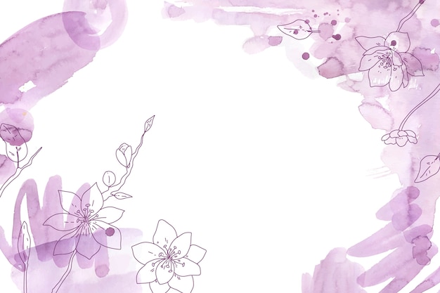 Vecteur gratuit arrière-plan floral abstrait à l'aquarelle