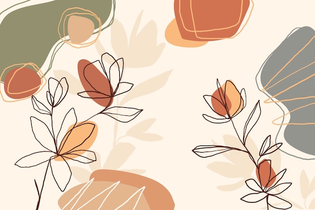 Arrière-plan floral abstrait dessiné à la main