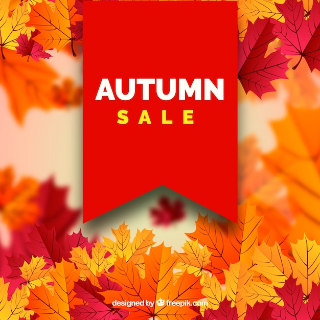 Arrière-plan Flou De Vente Automne