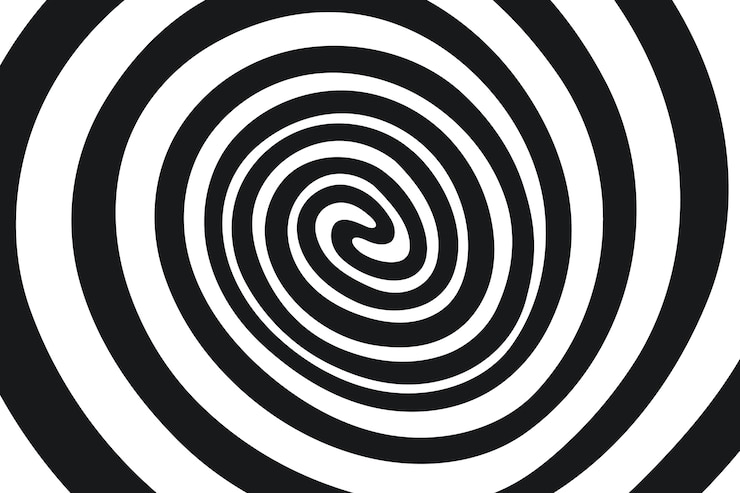 Vecteur gratuit arrière-plan à forme de cercle spirale plat