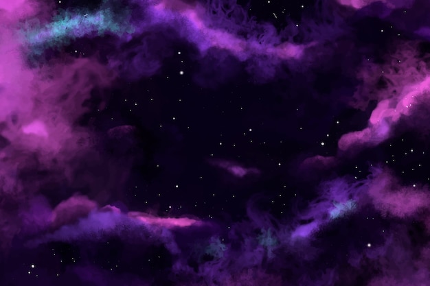 Arrière-plan de la galaxie en aquarelle
