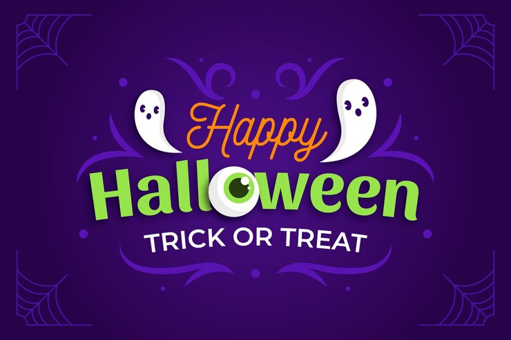 Vecteur gratuit arrière-plan d'halloween à design plat