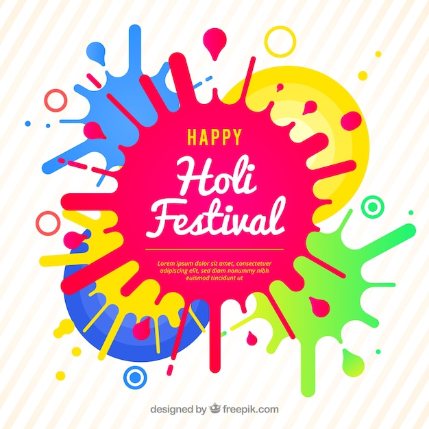 Vecteur gratuit arrière-plan holi moderne créatif