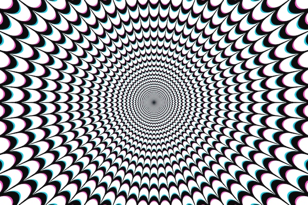 Arrière-plan d'illusion optique à conception plate