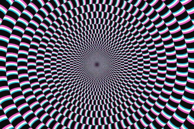 Arrière-plan d'illusion optique à conception plate