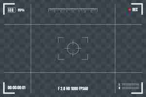 Vecteur gratuit arrière-plan de l'interface rec de conception plate