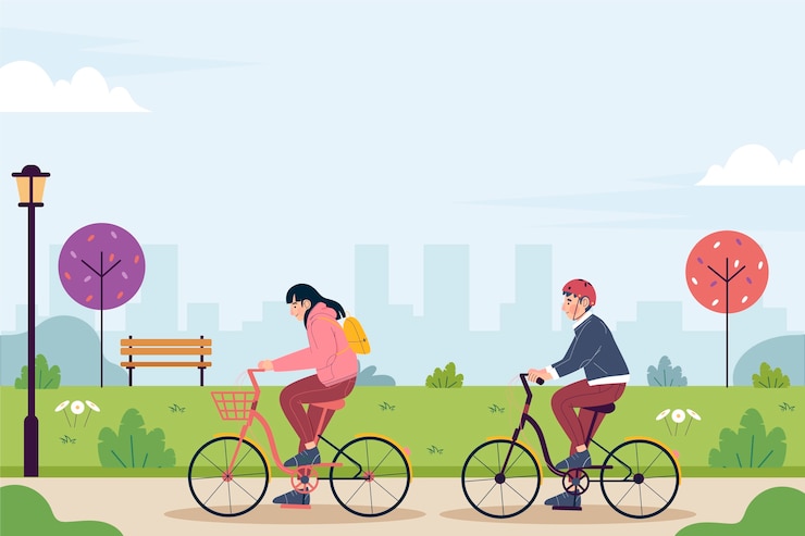 Vecteur gratuit arrière-plan de la journée mondiale de la bicyclette plate
