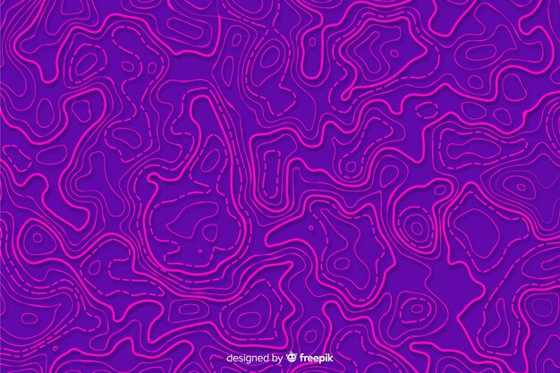 Arrière-plan de lignes violettes topographiques