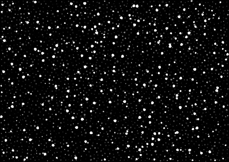Vecteur gratuit arrière-plan de noël avec un dessin neigeux blanc sur noir