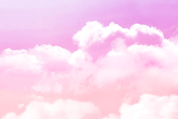 Arrière-plan de nuages de coton à l'aquarelle