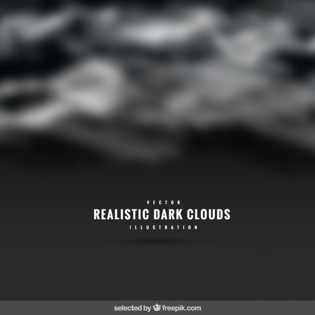 Vecteur gratuit arrière-plan de nuages sombres réalistes