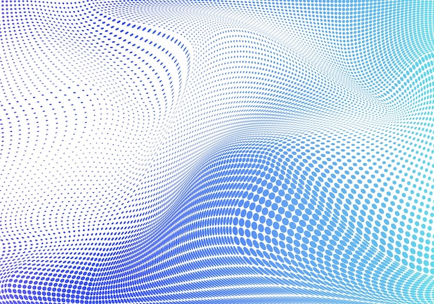Arrière-plan d'ondes pointillées abstraites et colorées