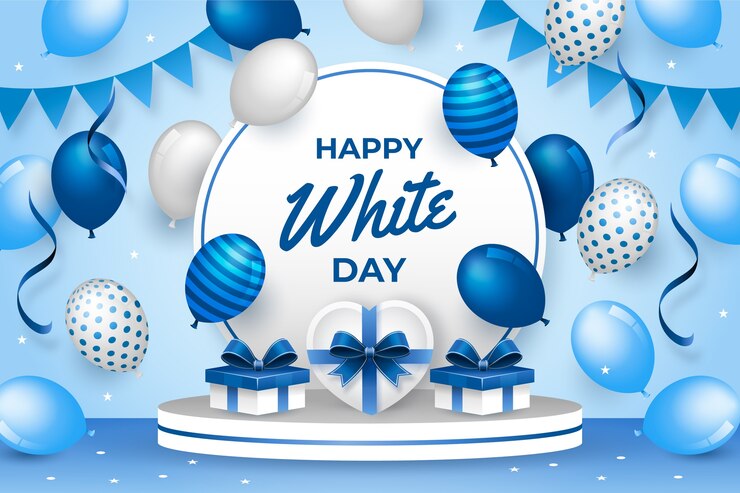 Vecteur gratuit arrière-plan réaliste de la célébration du jour blanc