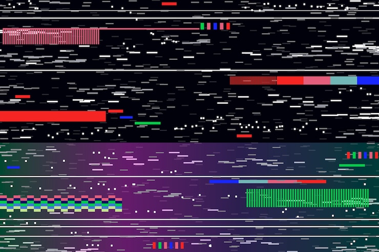 Vecteur gratuit arrière-plan réaliste de l'effet vhs