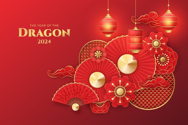 Arrière-plan réaliste pour le festival du Nouvel An chinois