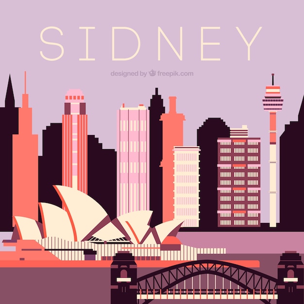 Arrière-plan De Sidney Skyline
