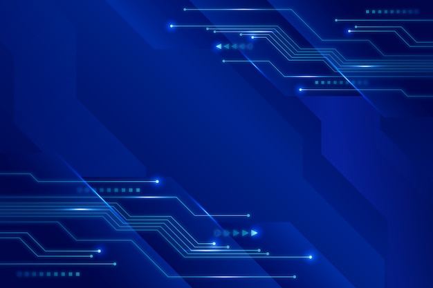 Arrière-plan technologique bleu abstrait