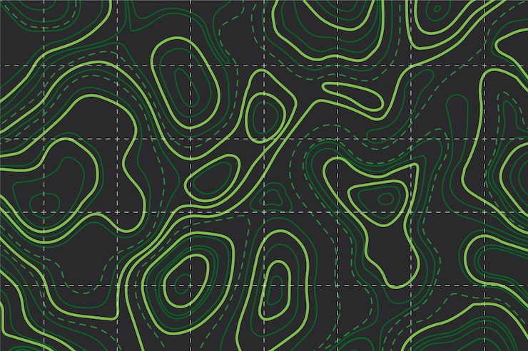 Vecteur gratuit arrière-plan topographique de la carte