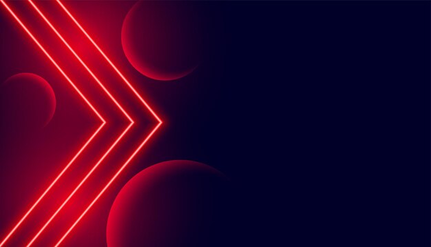 arrière-plan de tube LED rouge brillant avec planète cosmique et espace de texte