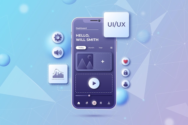 Arrière-plan ui/ux réaliste