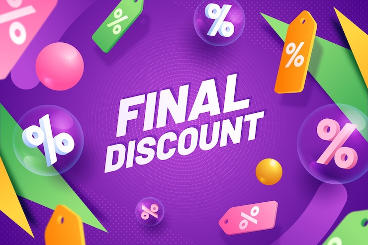 Vecteur gratuit arrière-plan de vente en gradient avec remise