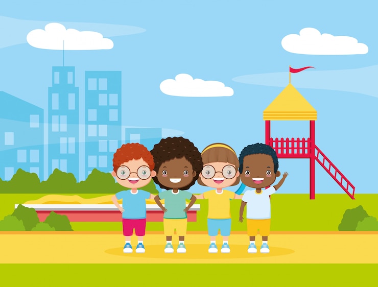 Vecteur gratuit arrière-plan de la zone des enfants