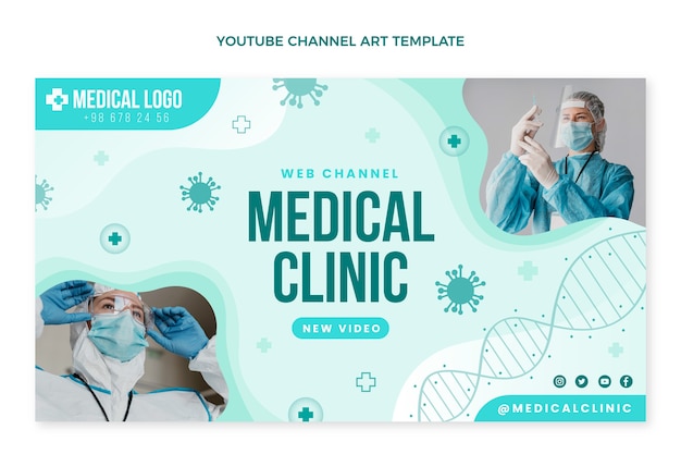 Art De La Chaîne Youtube De La Clinique Médicale Design Plat