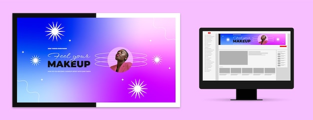 Art de la chaîne youtube du maquilleur dégradé
