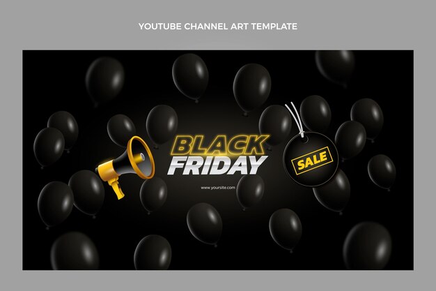 Art de la chaîne youtube du vendredi noir plat